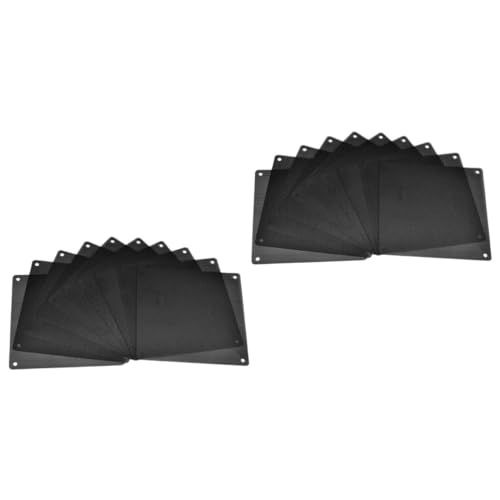 Hemoton 2pcs PVC Fan Dust Cover Thickness Black Protects Pc Fans Electronics Minimizes Noise Compatible Various Speakers Chassis