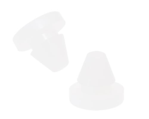 Image of ONLYKXY 10 Pcs Clear Silicone Round Snap in Type Locking Furniture Hole Plugs Button Protective Cover Cap Head,Universal (6mm /0.23inch)