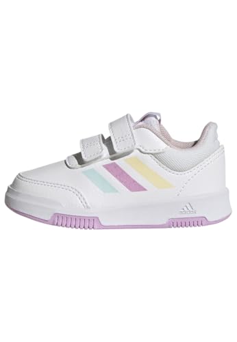 Adidas Tensaur Hook And Loop Shoes, Scarpe Da Corsa, Cloud White/Blue/Bliss Lilac, 24 Eu