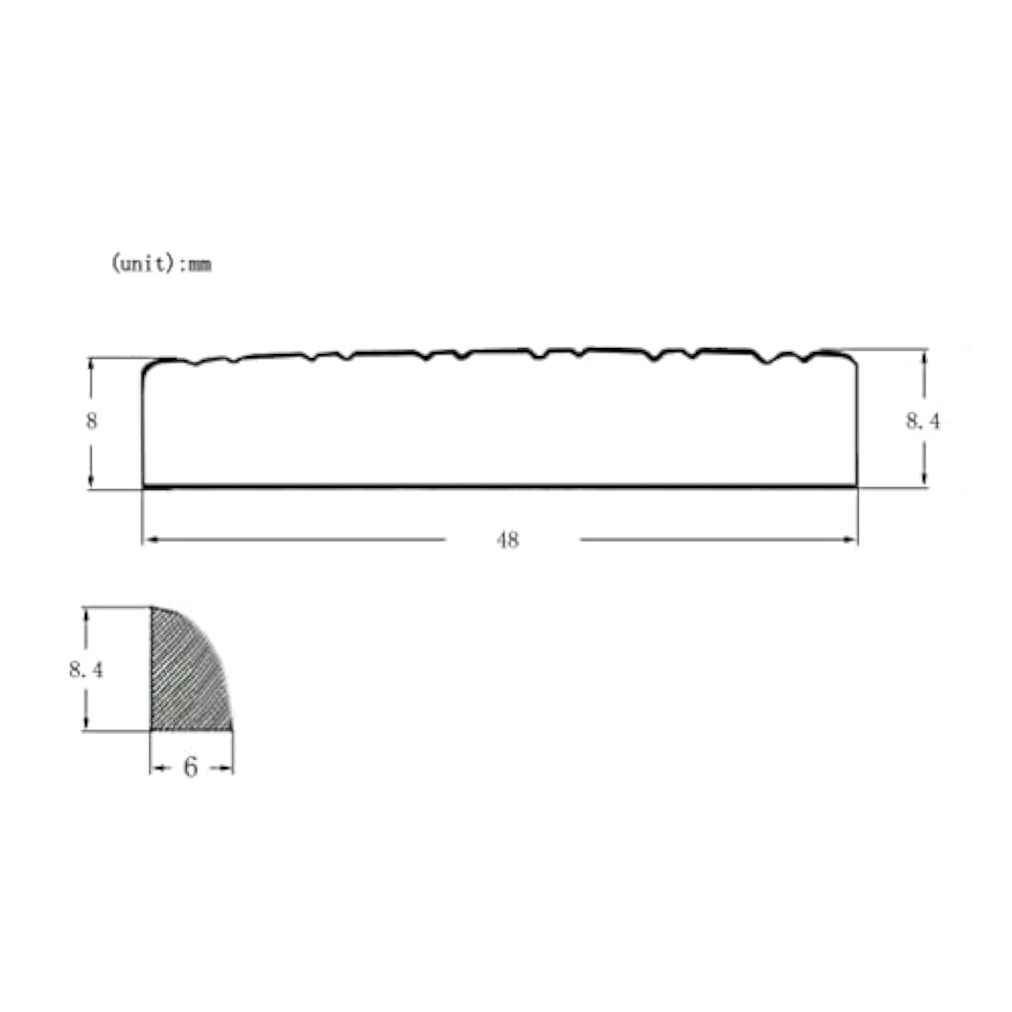 Slotted Nuts for 12 String Acoustic Guitar Bass Replacements