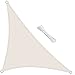 swift Sonnensegel, 3,5 m x 3,5 m x 4,9 m, rechtwinkliges Dreieck, wasserdicht, 98 % UV-Schutz, 3,5 x 3,5 x 4,9 m, wasserfest, für Garten und Terrasse, cremefarben