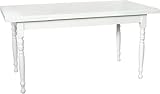 TAVOLO ALLUNGABILE DA CUCINA SHABBY CHIC CON GAMBE TORNITE, Art 001023GT