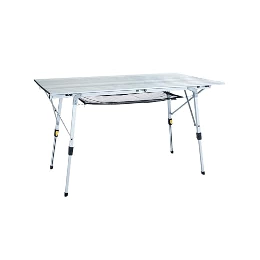 Uquip Variety L Aluminium Campingtisch - Stufenlos höhenverstellbar (120x70 cm)