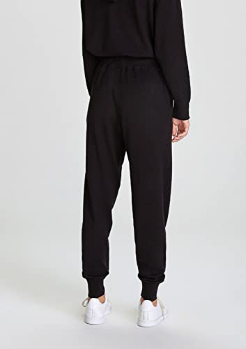 Calça Básica Feminina Cintura Super Alta Em Tricô Jogger Preto M