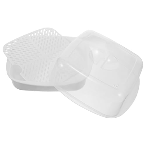 Hemobllo Vaporera y Conservación del Calor Buena Permeabilidad de Aire de Pp Blanco Diseño en Panal para Microondas para Cocinar al Vapor en Casa