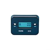 Jonikuper Elektronischer Motor-Timer mit digitalem LCD-Display, kompatibel mit Motorrad, kompatibel mit ATV, Wagen, Rasenmäher und Marine-Ausrüstung, wasserdichter IP68-Chronograph, Schwarz