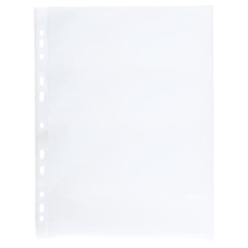 Idena 10010 - Prospekthüllen DIN A4, 10 Stück, aus PP-Folie, Folienstärke 0,12 mm, extra stark, dokumentenecht, Euro-Lochung, transparent, glasklar