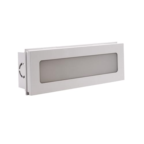 maolo Faretto LED Incasso Segnapasso Rettangolare 6W Luce Regolabile IP65 Illuminazione da Esterno Interno Design Moderno (Liscio, Bianco)