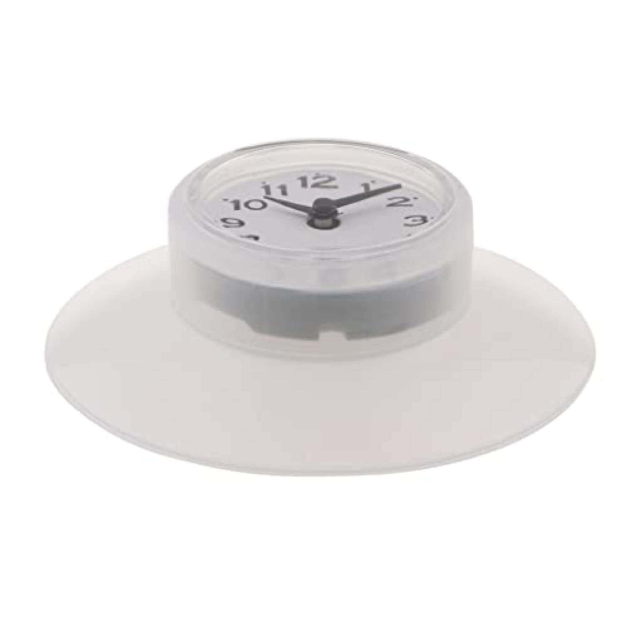 Mini Waterproof Kitchen Bathroom Bath Shower Clock with Suction Cup White