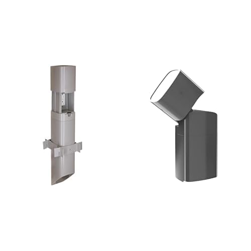 Taymac ParkPost Outdoor Power Enclosure PP55G and Pagoda Light Accessory Slide Cover PPPLG Bundle, Gray, Polycarbonate Power Stake and Seamless Pagoda Lighting Accessory for Outdoor Decor