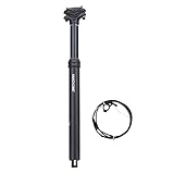 MEROCA Dropper Seatpost Mountain Bike Seatpost Bicycle Wire Control (Black 30.9*375mm External Wirin