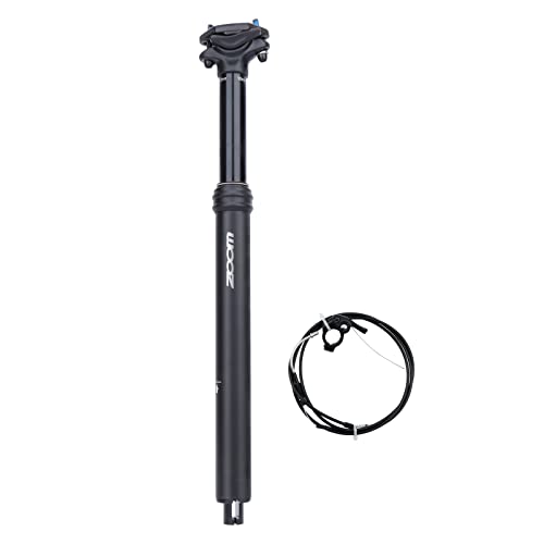 Meroca Dropper Seatpost Mountain Bike Seatpost Bicycle Wire Control (Black 31.6*375Mm External Wiring) #TOP11