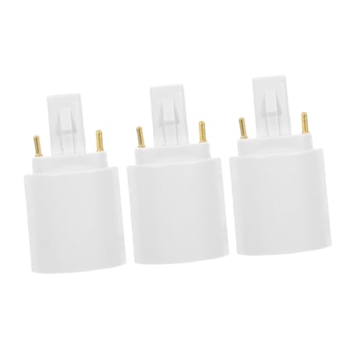Ipetboom Adaptateur De Douille G24d Vers E27 à 2 Broches, Compatible Ampoule Led, Convertisseur Lampe Électrique, 3 Pièces, Usage Bureau Et Maison, Tension Ac100-230v