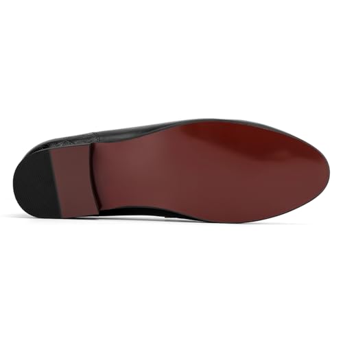 Image of Meijiana Men's Fashion Classic Microfiber PU Leather Loafers and Weeding Dress Shoes for Men