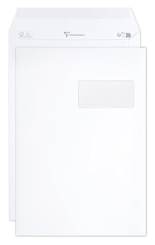 Enveloppes blanches C4 Clairefontaine grand format pour la protection de vos envois A4