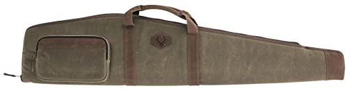 Evolution Outdoor 44347 Rawhide Rifle Case – 48 In., Waxed Canvas, Tall Profile Firearm Bag W/Plaid Flannel Lining, Zippered Pockets, Webbing Straps #TOP1