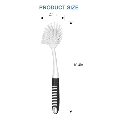 image for SetSail Dish Brush with Handle, 2 Pack Stiff Bristles Dish Scrubber wi