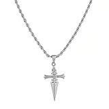 GMLFVUIPLJ Anime Necklace for Women, Stylish Pendant Necklace, Stainless Steel Silver Cartoon Jewelry Gift for Anime Fans (silver)