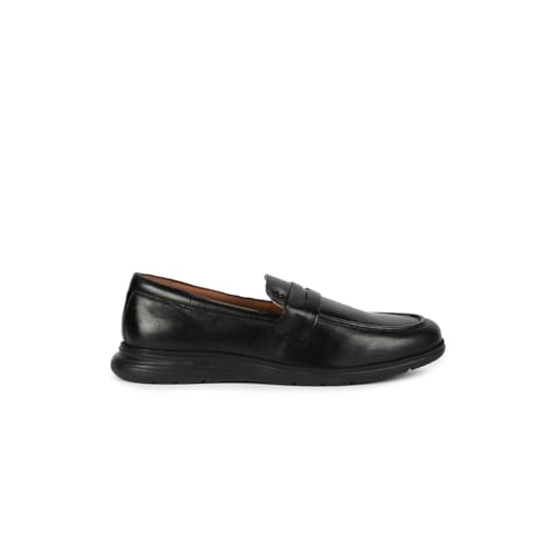 Image of Louis Philippe Men Premium Leather Breathable Lining Material Light Weight Flat Heel EVA Sole Casual Slip-on Shoes