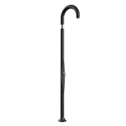 Arkema Funny Yin - Ducha Clásica De Doble Entrada De Agua Caliente Y Fría De Polietileno Hd, Para Interior Y Exterior Con Mezclador Arkema T105 7016, Color Antracita