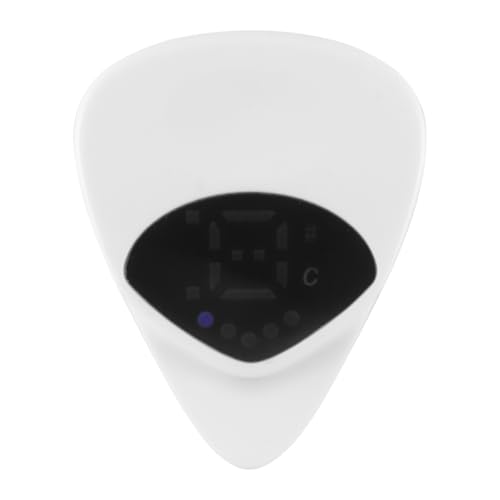 Hoite Afinador de púas de guitarra 2 en 1, afinador digital con pantalla y 12 ET, afinación de precisión con púa para instrumentos de cuerda, regalo para músicos, guitarras eléctricas y