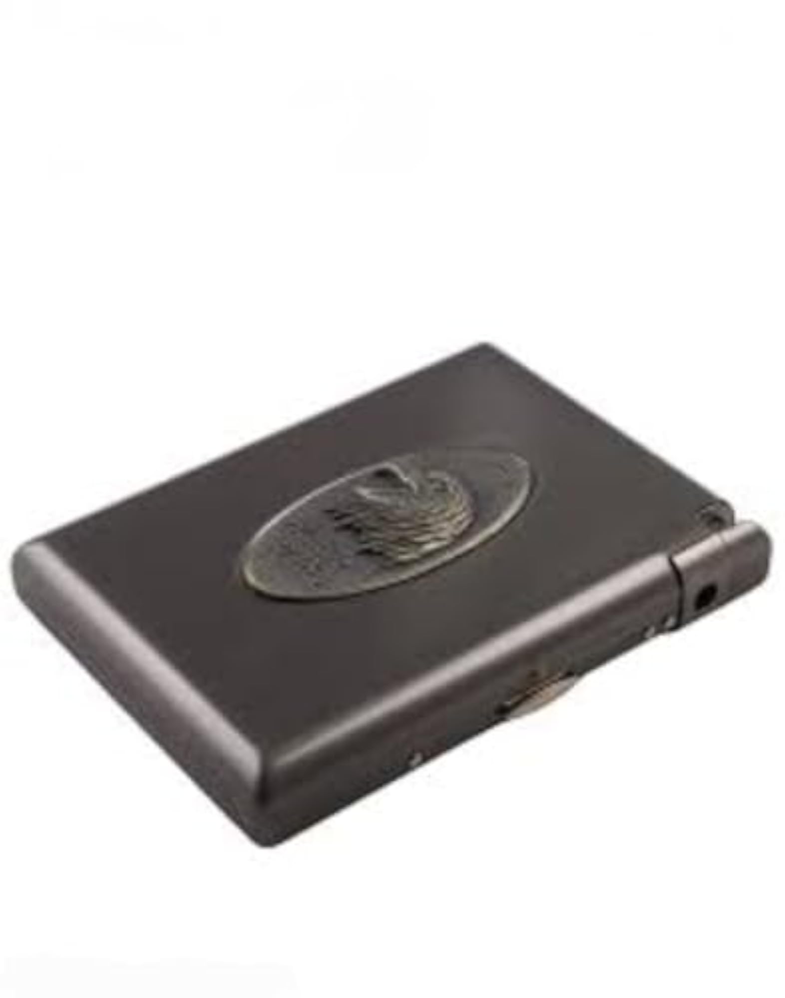 Antique Metal Pocket Cigarette Case Box with Lighter