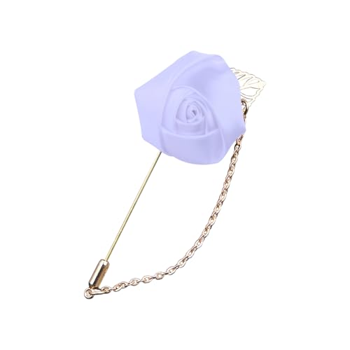 Classical Boutonniere Rose Flower Corsage Pin for Wedding Ceremony Groom Silk Flower for Special Occasion Dressingup Wedding Bou