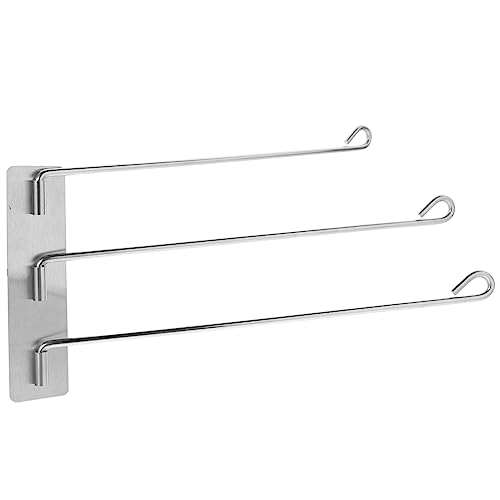 swivel frame pool towel rack outdoor rotary towel rack swing arm towel bar towel hanger paper towel holder stainless steel wall towel bar for home bar counter to rotate Metal