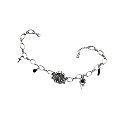Montre de poche industrielle chaîne de clavicule bijou cadeau rétro