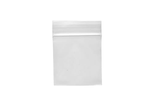 Dazzling Displays 100-Pack 2 Mil Transparent Small Plastic Clear Resealable Poly Bags (1.5 x 1.5 Inch) - Perfect for storing miscellaneous tiny items like beads, jewelry, and other small parts.