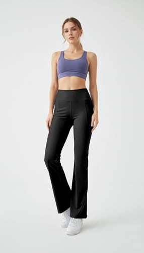 Image of Mehrang High Waist Wide Leg with Side Pockets || Stretchable Tights || Sports Fitness Activewear Yoga Pants for Women