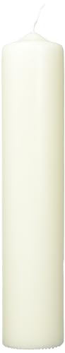 Rayher candela rotonda, color crema, altezza 30cm, diametro 6cm, 100% paraffina, per battesimo, lavori creativi, da decorare e colorare, 3140396