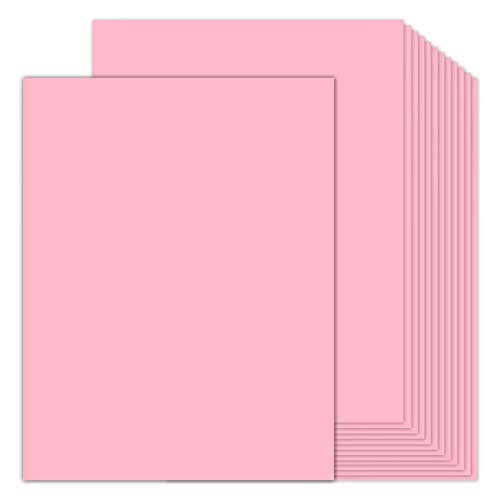 100 Sheets Pink Cardstock 8.5 x 11 Thick Paper, Goefun 80lb Card Stock Printer Paper for Arts & Crafts, Presentations, Stationary Printing