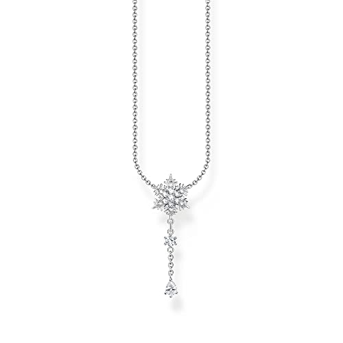 KE2171-051-14-L45V - Collana da donna con fiocco di neve in argento Sterling 925 lunghezza 45 cm 45 cm Argento sterling Zirconia cubica
