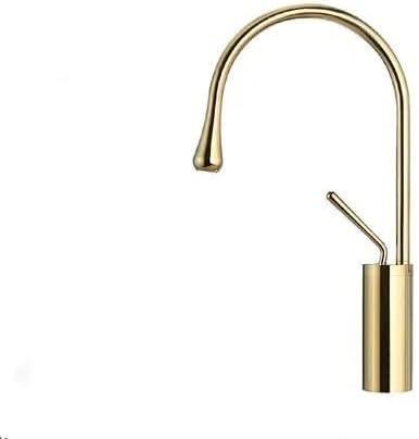 Black Gold Kitchen Faucet - Swivel Basin Tap with Hot & Cold Water, Brass Sink Faucet for Kitchen, Durable & Stylish Water Crane, 1-48cm Adjustable Size