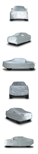 Shieldo Deluxe Truck Cover with Door Zipper Windproof Straps and Buckles 100% Waterproof All Season Weather-Proof Fit Full Size Truck Length Up to 233 Inches …