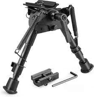 Hunting Rifle Bipod - 6 Inch to 9 Inch Adjustable Super Duty Tactical Rifle Bipod + Rail Mount Adapter - TWOD