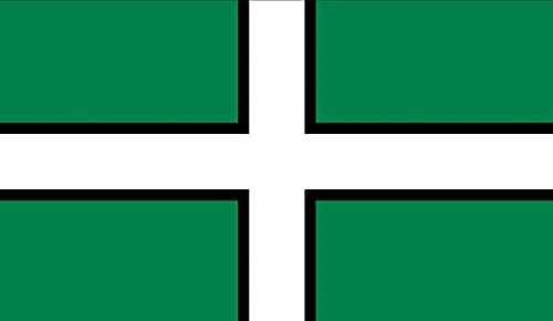 Chicbanners 2 x Devon County Flag 100mm wide Gloss Vinyl Bumper Sticker Self Adhesive Gloss Sticker 100mm x 42mm