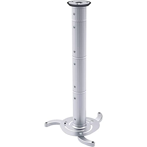 Speaka Professional Projector Beamer-Deckenhalterung Neigbar, Drehbar Boden-/Deckenabstand (max.): 106 cm Silber