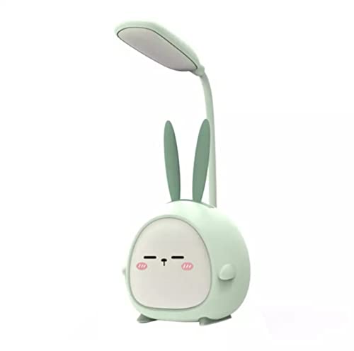 Persepolis Portable LED Desk Lamp with Night Light Cute Bunny Foldable USB Charge Reading Light for Bedroom Kids Bedside Study (Green Rabbit)