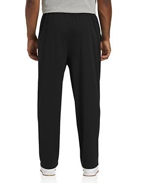 Reebok Big and Tall Performance Mesh Open-Hem Pants Black 4XLT2