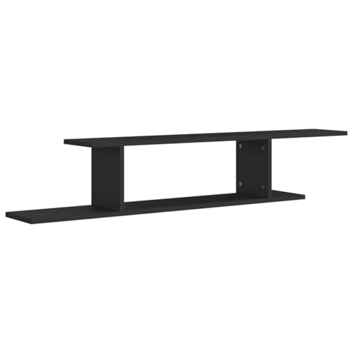 Étagère murale gain de place blanche 125 cm pour mur encombré