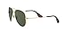 Ray-Ban RB3558 Aviator Sunglasses, Gold/Dark Green, 58 mm