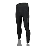 [Morethan] サイクルパンツ 裏起毛 (秋 冬 メンズ/ブラック / 3XL) サイクルウェア (保温防寒 10度帯対応 / 反射 サイドポケット) DVP-016