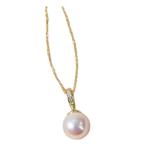Collier pour femmes en argent simple et délicat orné d'une perle blanche éclatante