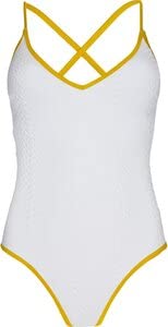 Maillot de bain une pièce Barts Octavie blanc taille 40 pour femme style plunge