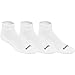 ASICS Cushion Quarter Sock (Pack of 3), Large, White