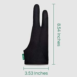 Parblo PR-05 Drawing Glove, Two Fingers Gloves for Graphics Drawing Tablet, Pen Display, Tablets, Displays, Art Painting, Surface Protection