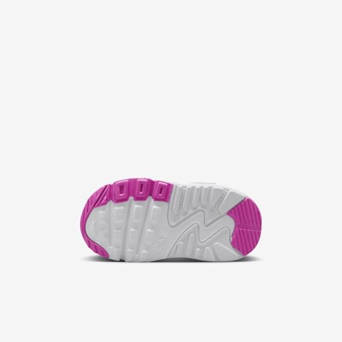 Nike Air Max 90 EasyOn Baby/Toddler Shoes (HF6359-101, Shown: White/Laser Fuchsia) Size 52