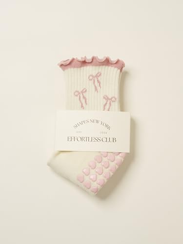 Image of Shapes Studio Half Calf Grip Socks, Cute Fruit Pilates Socks, Ruffle Socks, Non-Slip for Barre Yoga